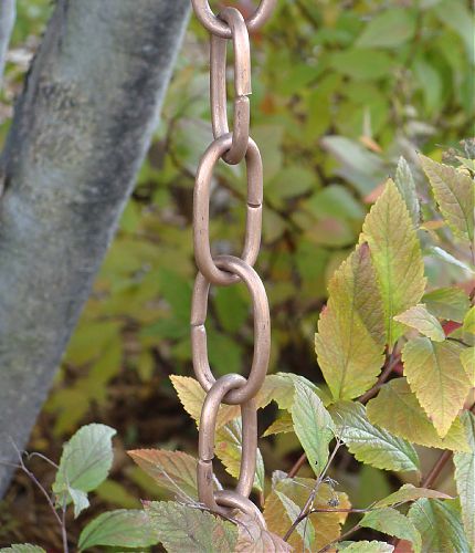 Large Link Rain Chain | Copper Rain Chain