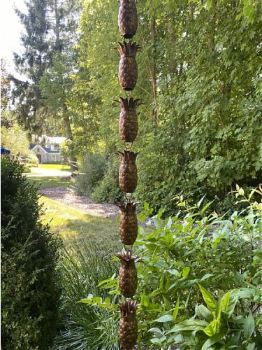 Pineapple Cups Rain Chain | Copper Rain Chain