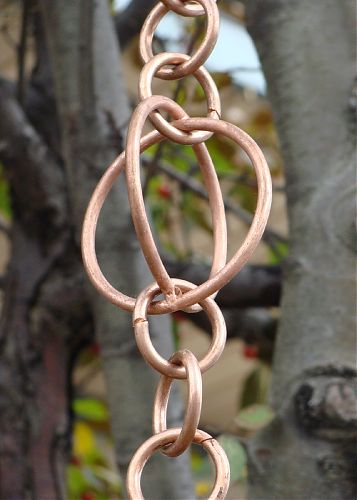 Large Circle Loop Rain Chain | Copper Rain Chain