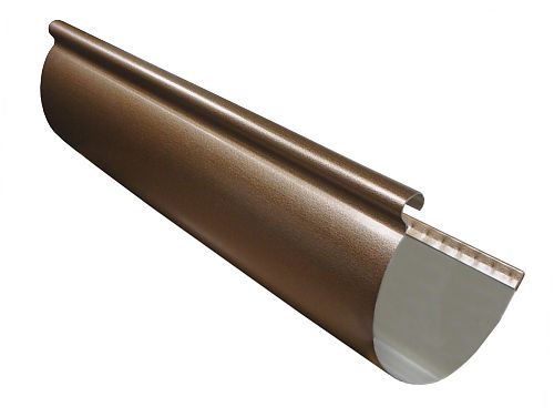 Half Round Gutter - Angle View - Half Round Gutters - Aluminum Gutters - Rain Gutter Supplies