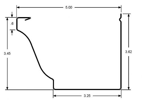 5 K Ironman Gutter Machine Gutter Profile