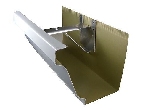 K Style 8 inch Heavy Duty Gutter Hanger attached to K Style Gutter