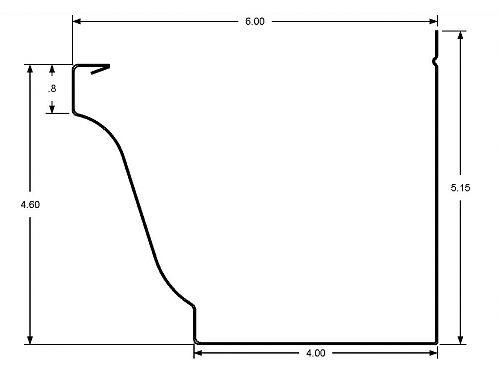 6 Inch Gutter Profile - Rain Gutter Supplies