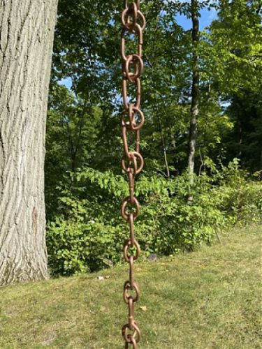 Link & Loops Rain Chain | Copper Rain Chain