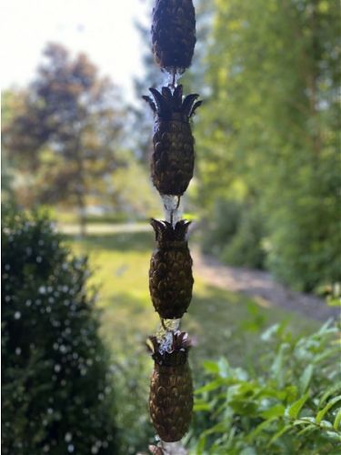 Pineapple Cups Rain Chain | Copper Rain Chain