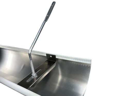 Stainless Steel Hidden Hanger w Rod on Aluminum Gutter