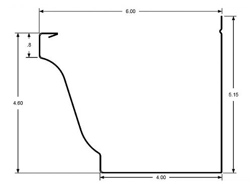 6 Inch Rain Gutter Profile - Aluminum Gutters - Rain Gutter,Rain Gutter Supplies