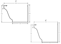 5/6 Combo K Style Ironman Gutter Machine - Dimensions