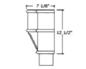 Abbey Leader Head - Side View Dimensions