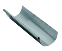 Freedom Gray Copper Half Round Gutter